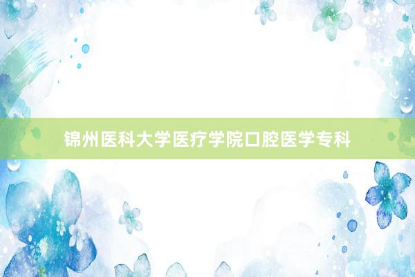 锦州医科大学医疗学院口腔医学专科